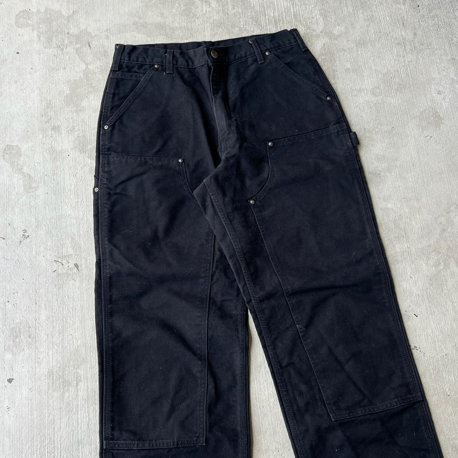Carhartt × Vintage Carhartt black double knee work wear carpenter pants Size US 32 / EU 48 - 2 Thumbnail