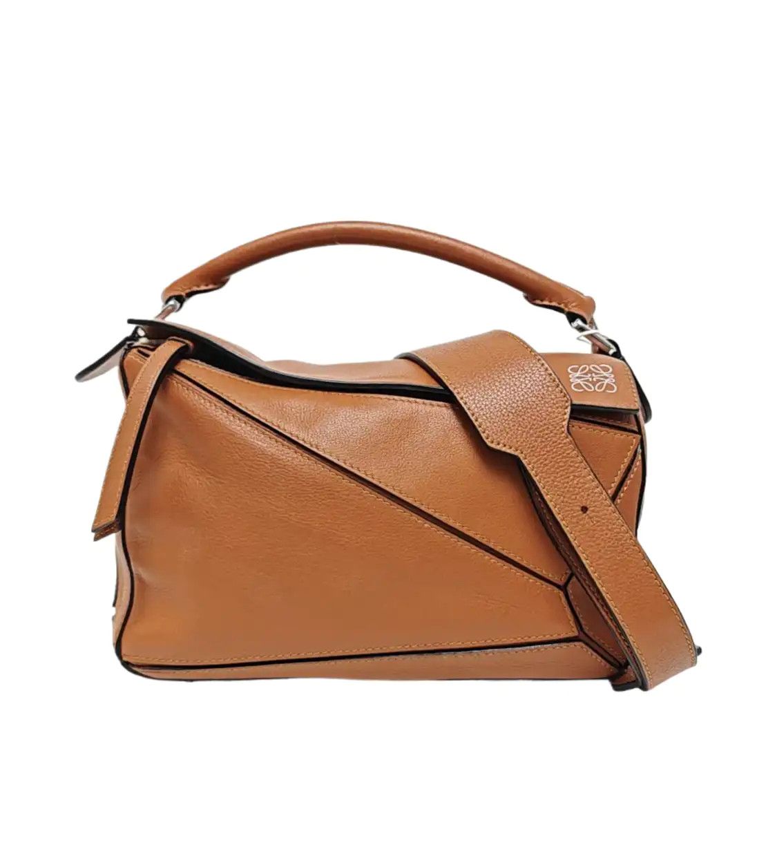 Loewe Puzzle Small Caramel Cowhide Leather Geometric Bag Shoulder Bag Handbag Cr in Brown, Women's