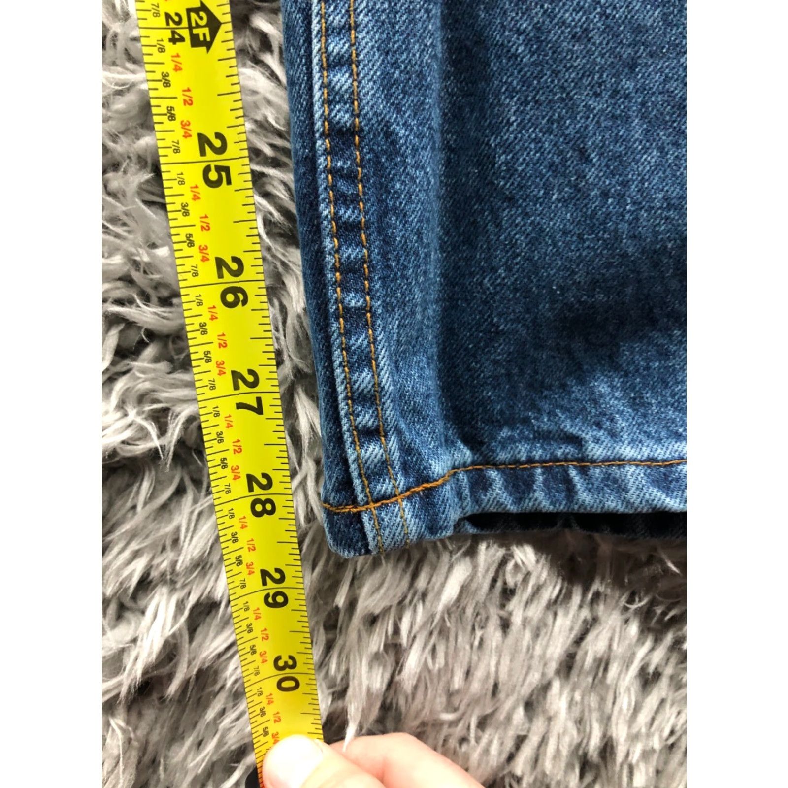 Vintage Members Mark Jeans 42x30 Mens Mid Rise Straight Leg Medium Wash Blue Denim Shirt? Size US 42 / EU 58 - 3 Thumbnail