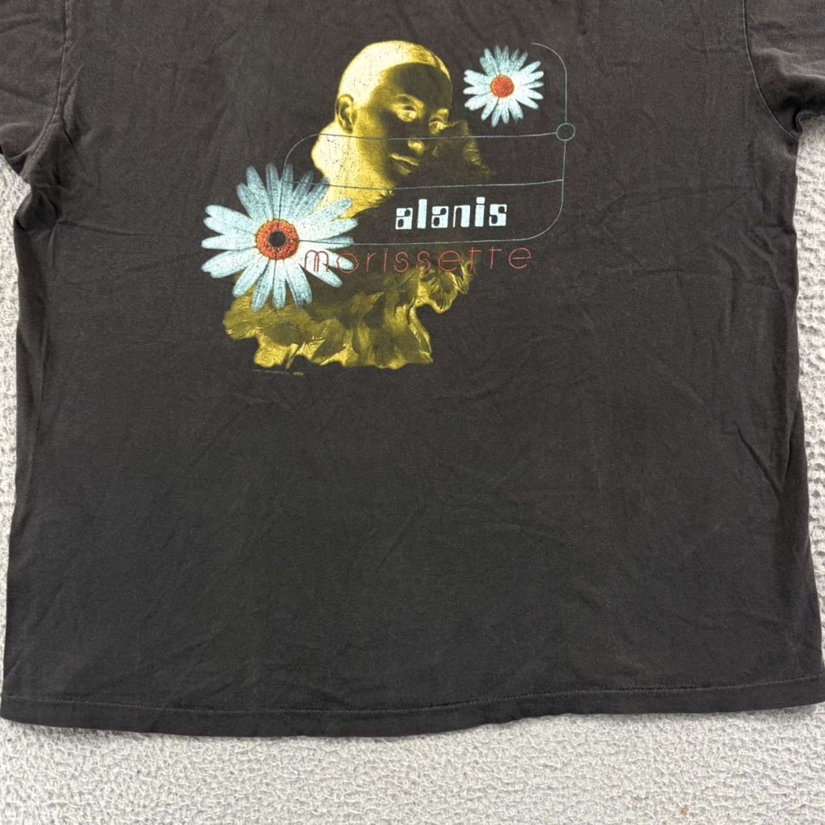 Vintage VINTAGE Alanis Morissette Shirt Mens XL Black Tour Grunge Concert Band 90s Music Size US XL / EU 56 / 4 - 2 Thumbnail