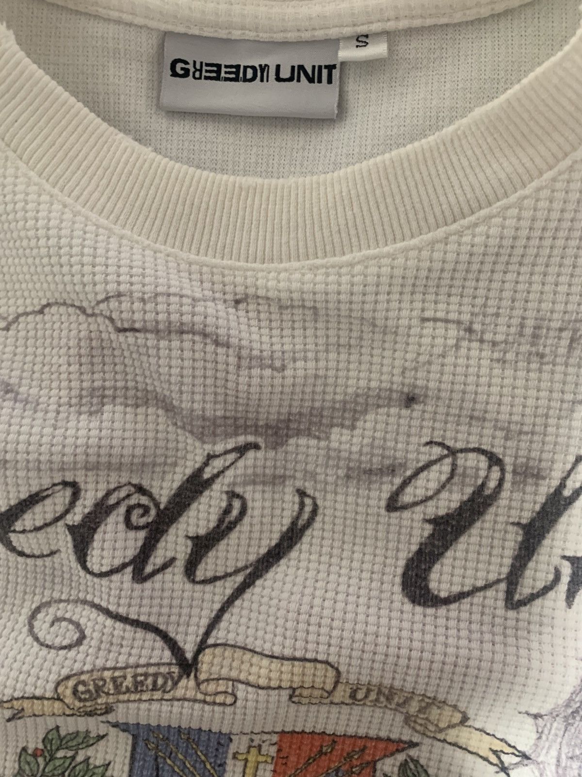 Greedy Unit Greedy unit allover print (og white version) Size US S / EU 44-46 / 1 - 3 Thumbnail
