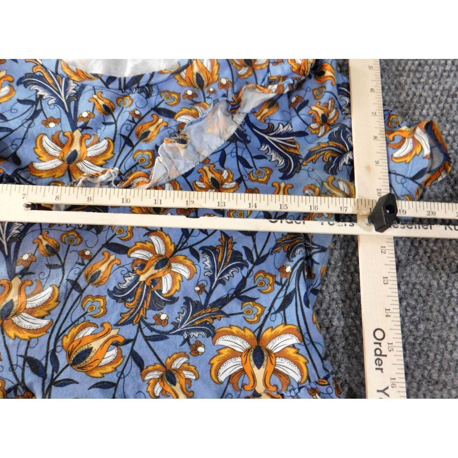 Zara Zara Woman Blue Floral Knit Top Short Sleeve Crew Neck Pullover Cotton Regular Size S Small Shirt Blouse Modern Casual Size S / US 4 / IT 40 - 5 Thumbnail