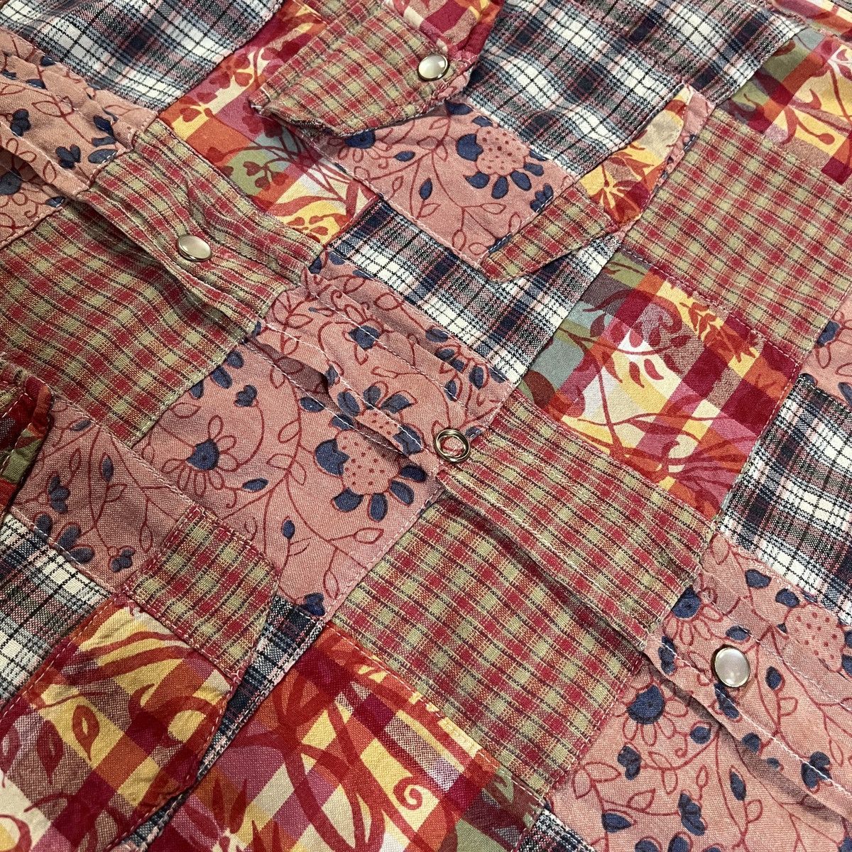 Flannel Spice Island Flannel Patch Work Western Shirt Plaid Floral Size US M / EU 48-50 / 2 - 4 Thumbnail