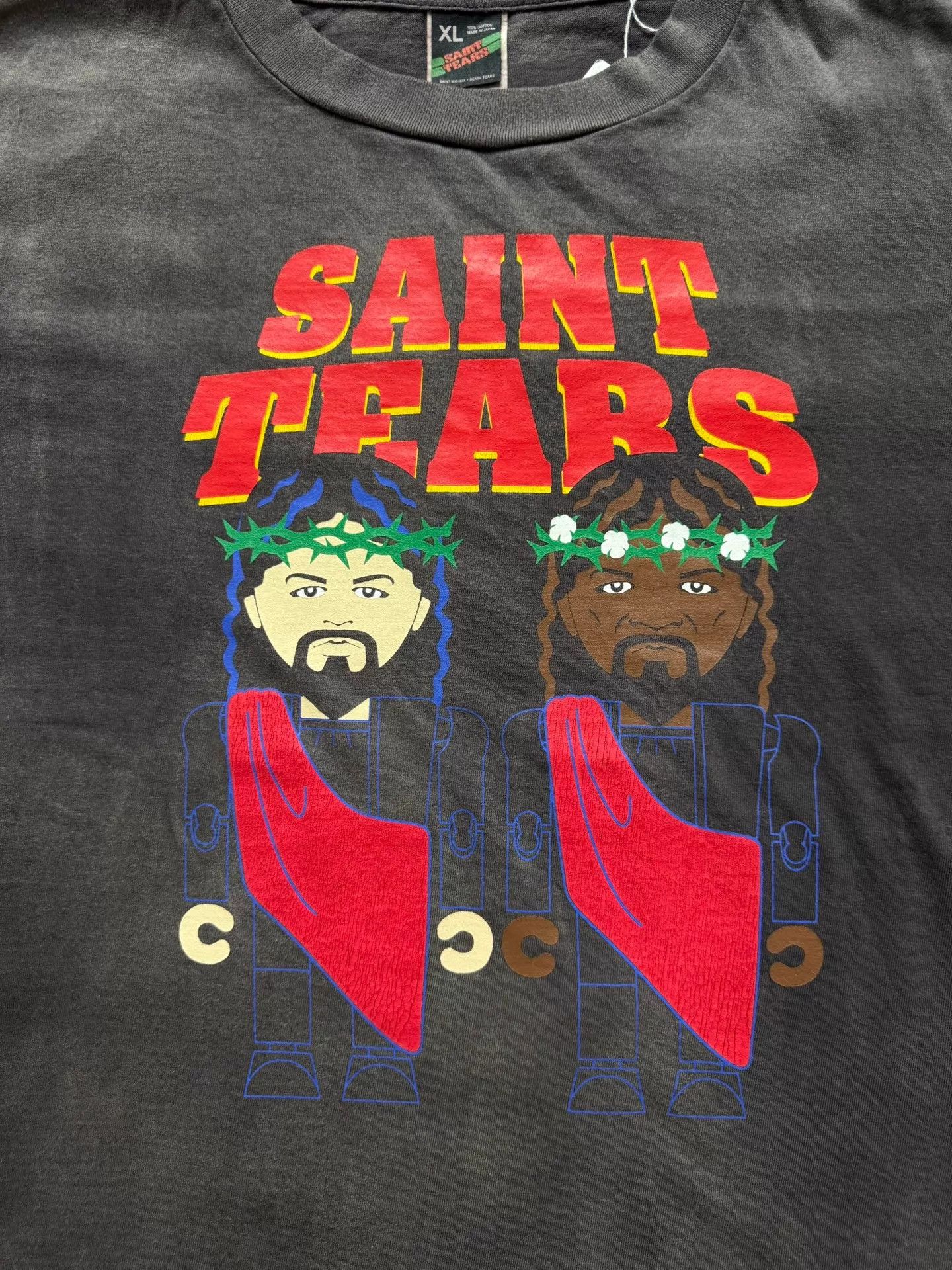 Other Saint Michael Denim Tears Washed Lego Jesus Print Black XL Size US XL / EU 56 / 4 - 4 Thumbnail