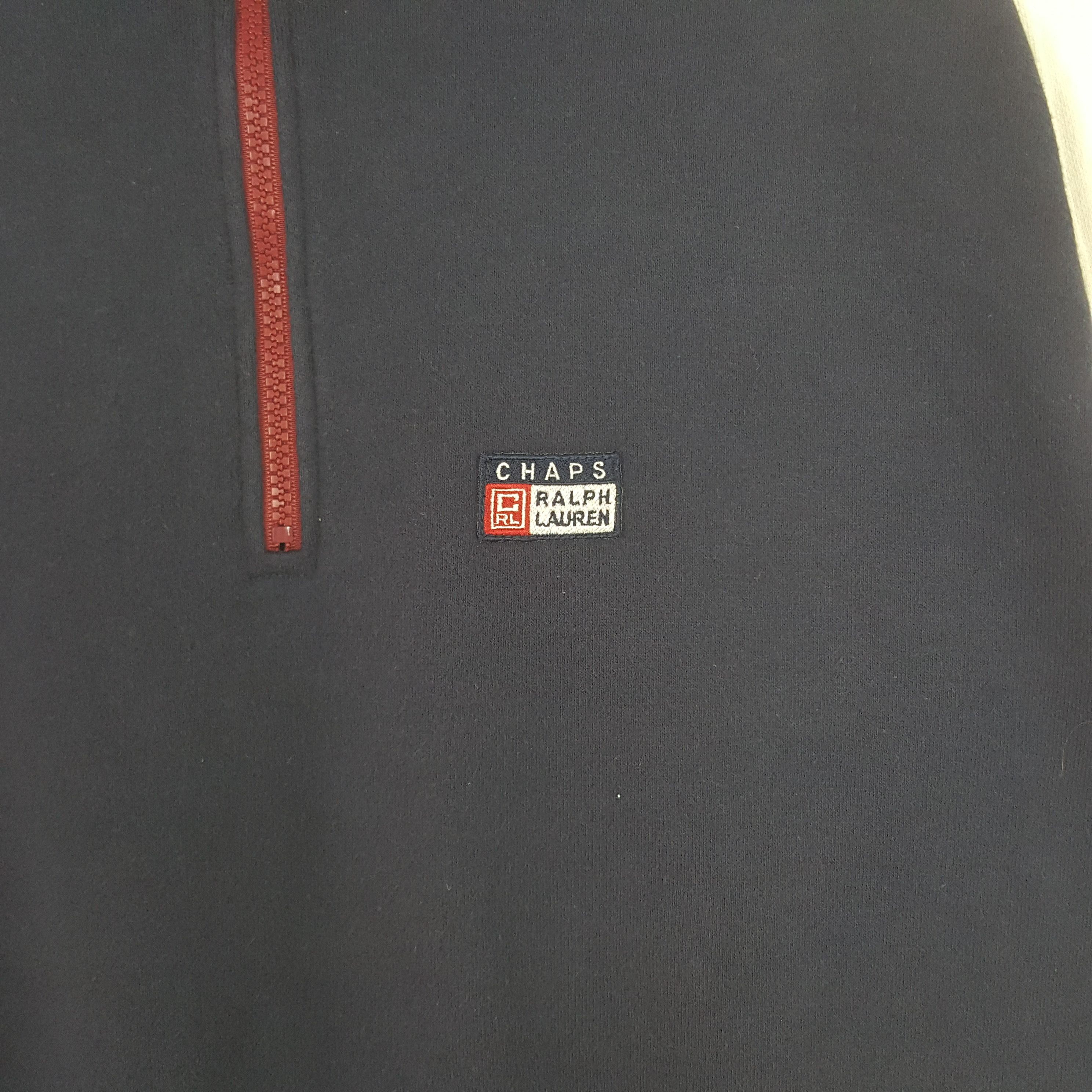 Chaps × Chaps Ralph Lauren × Vintage Vintage Chaps Ralph Lauren American Half Zipper Sweatshirt Size US L / EU 52-54 / 3 - 2 Thumbnail