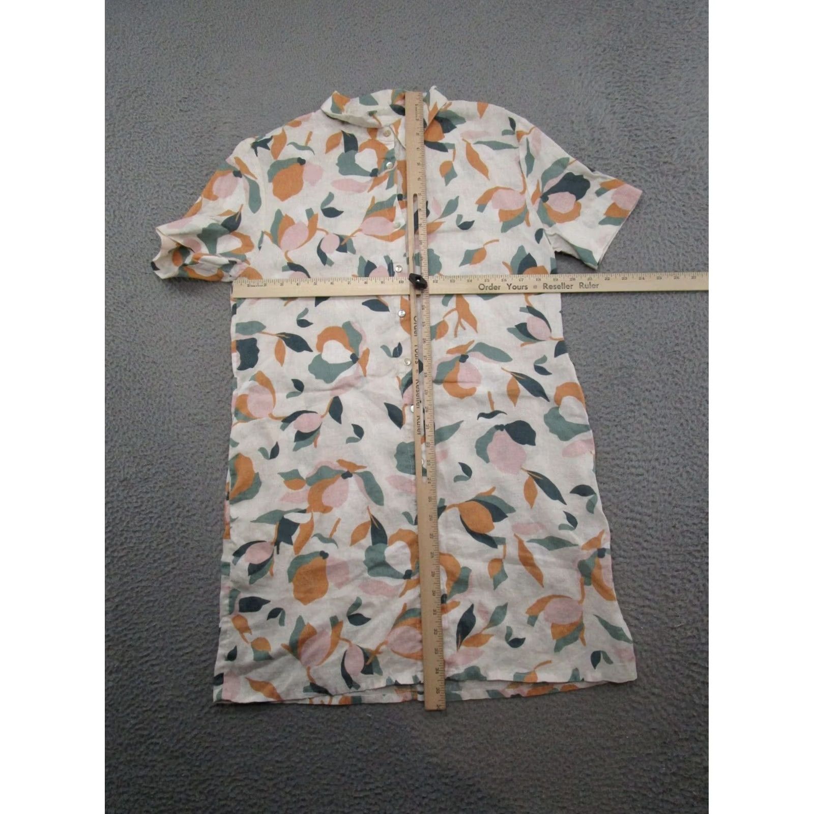 Rachel Zoe Rachel Zoe Mini Shirt Dress Women’s Linen Button Down Pockets Floral Multicolor Size M Size M / US 6-8 / IT 42-44 - 6 Thumbnail