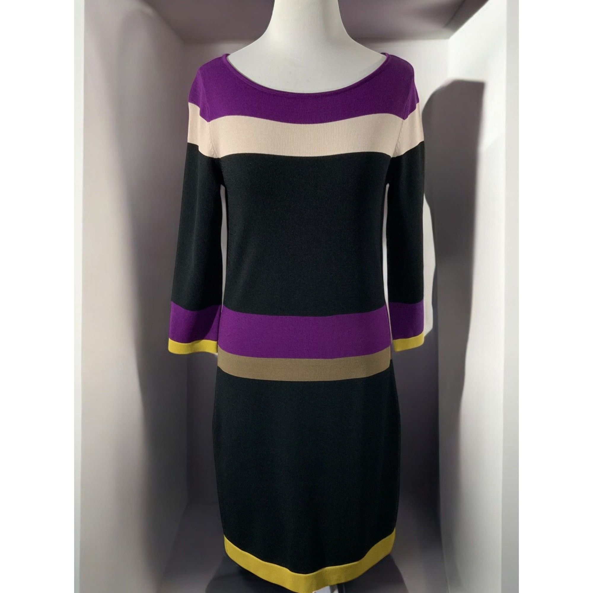 Nine West Nine West Small Black Color block Quarter Sleeve Dress S Size S / US 4 / IT 40 - 9 Thumbnail