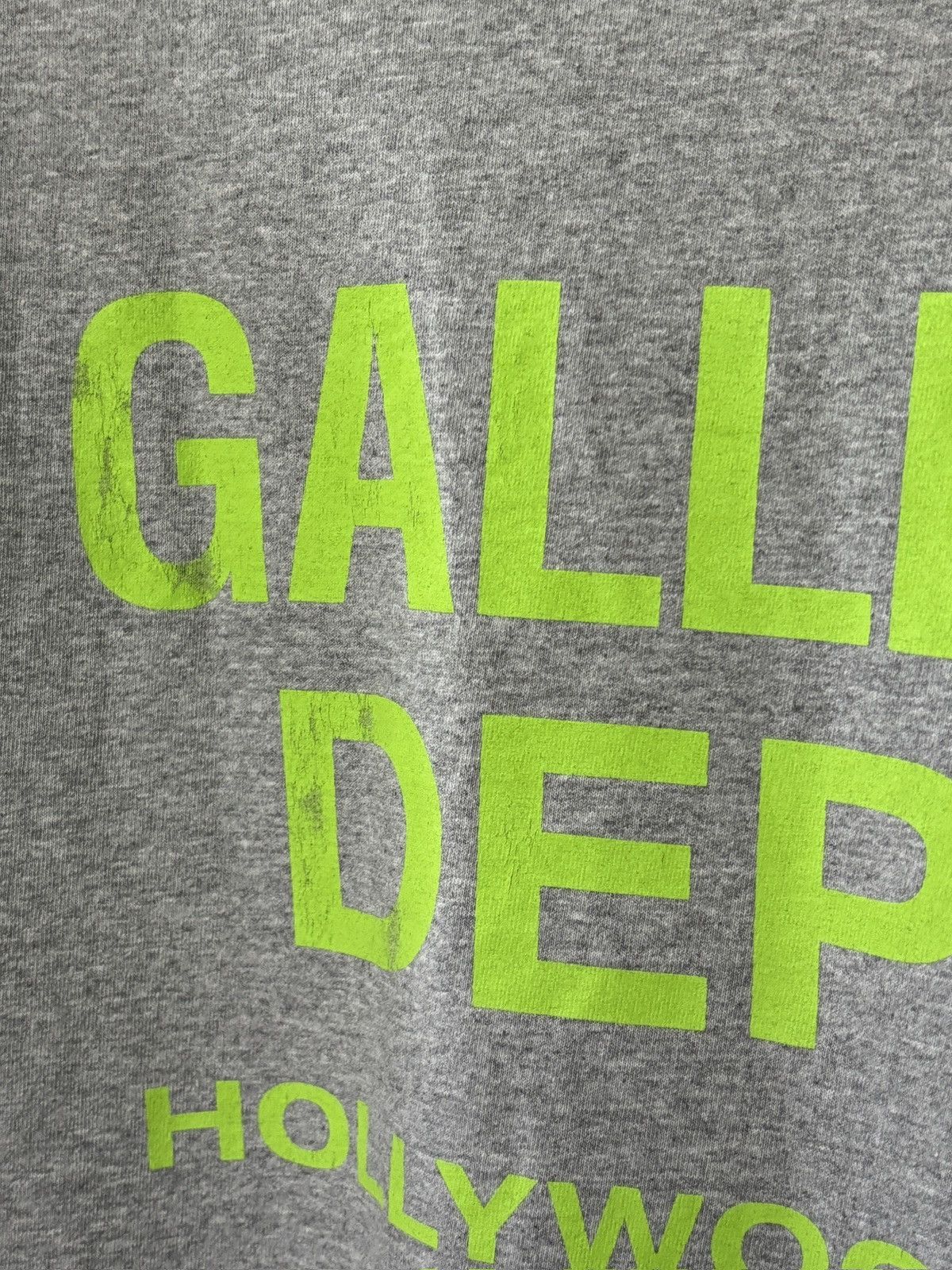 Gallery Dept. GALLERY DEPT LONG SLEEVE NEON GREEN LOGO TEE Size US L / EU 52-54 / 3 - 11 Thumbnail