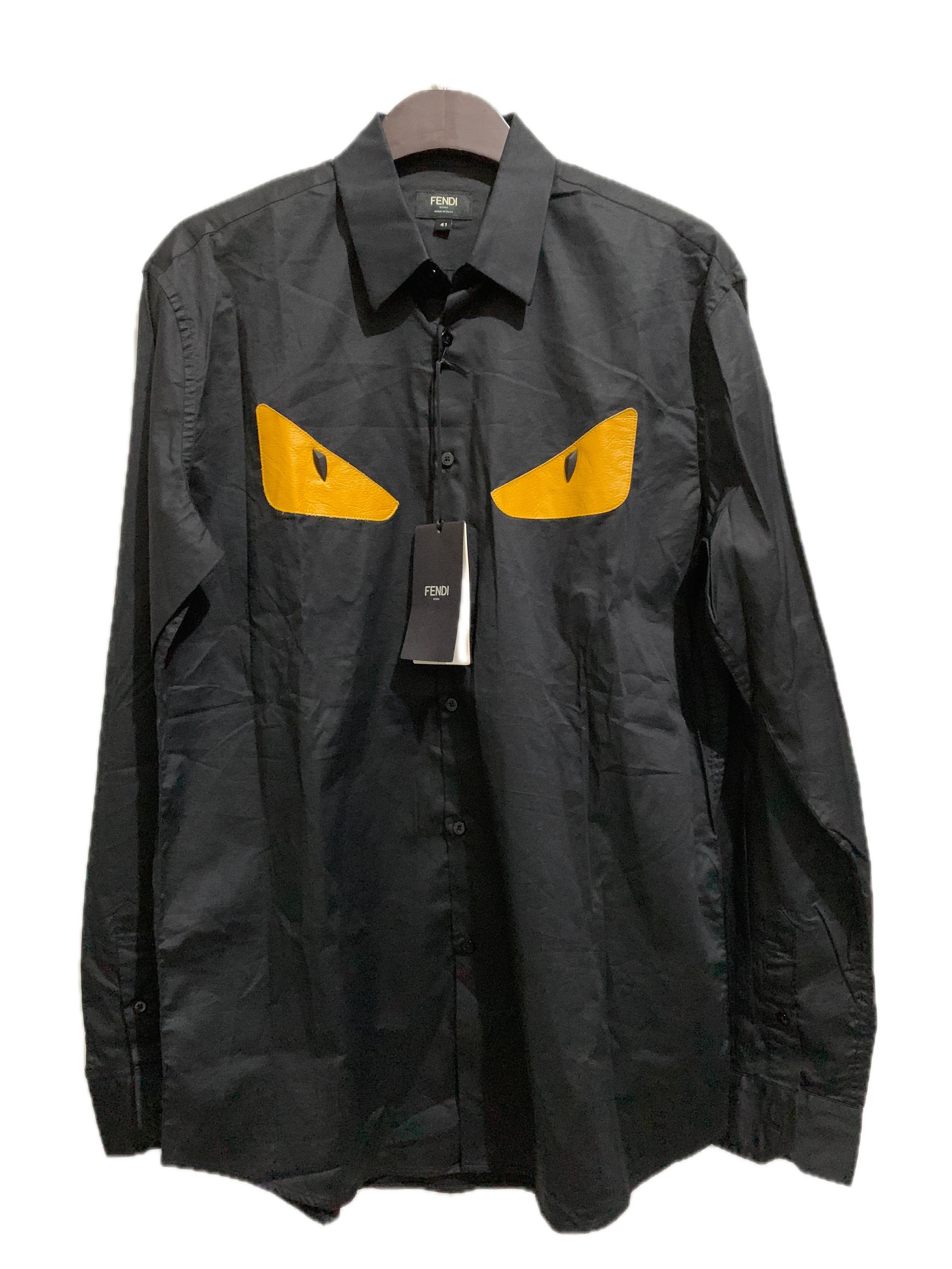 Fendi Black Monster Eye Long Sleeve Shirt Size 40L - 1 Thumbnail