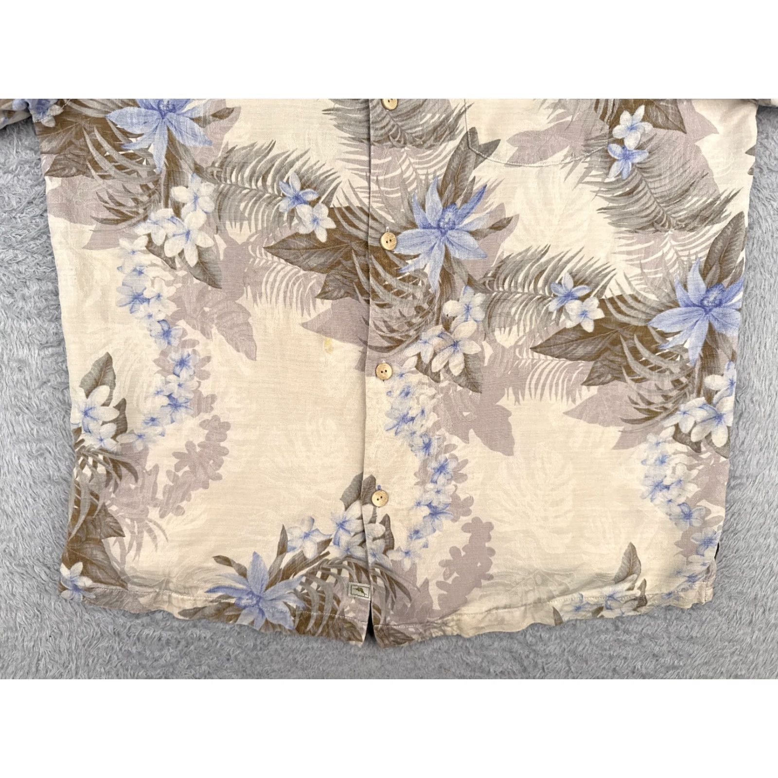 Tommy Bahama Tommy Bahama Shirt Men L Ivory Floral 100% Silk Button-Up Hawaiian Aloha Beach Vacation Resort Mens Size US L / EU 52-54 / 3 - 5 Thumbnail