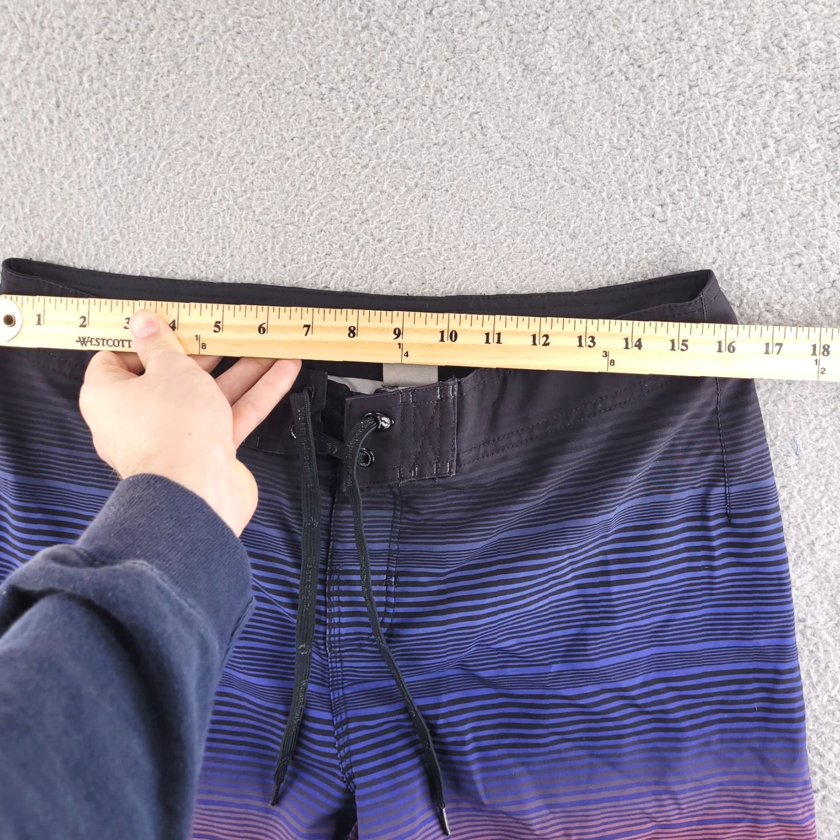 Hang Ten Hang Ten Boardshorts Mens 32 Striped Blue Red Trunks Bathing Suit Bottoms Swim Bottom Style: Trunks Size US 32 / EU 48 - 6 Thumbnail