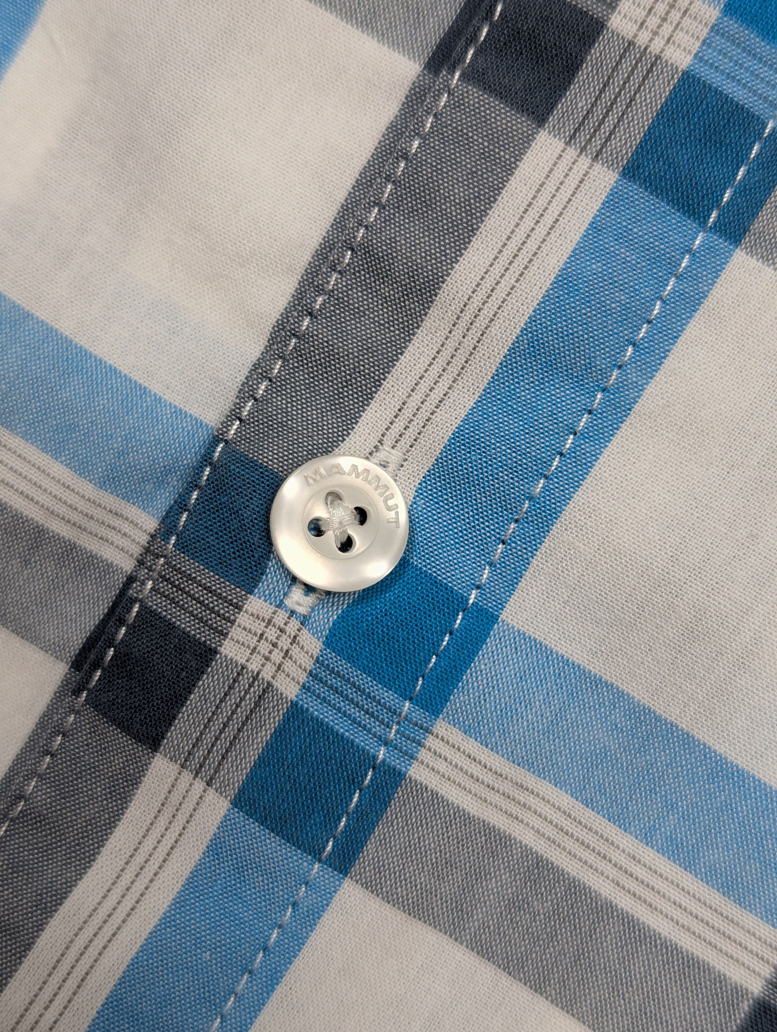 Mammut Mammut Men’s XL Short Sleeve Check Shirt Blue Grey Outdoor Size US XL / EU 56 / 4 - 7 Thumbnail