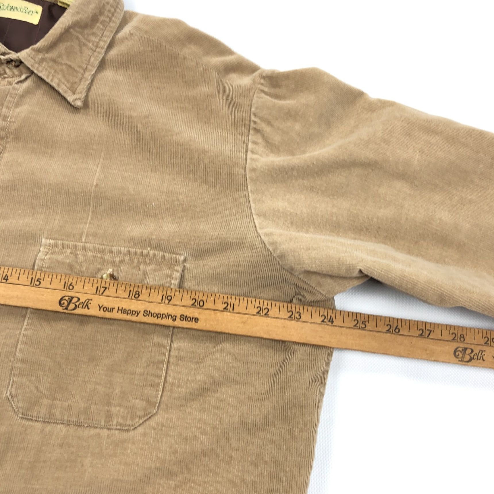 Vintage St. John's Bay Men's L Tan Corduroy Button Down Shirt Quilted Lined Vintage Size US L / EU 52-54 / 3 - 6 Thumbnail