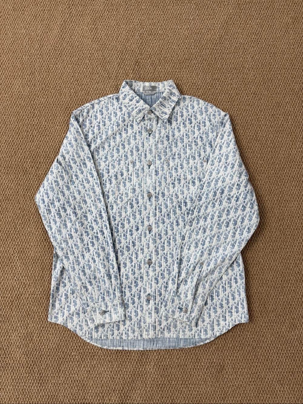 Dior Dior Oblique Kasuri Long Sleeve Shirt Size M Size US M / EU 48-50 / 2 - 1 Thumbnail