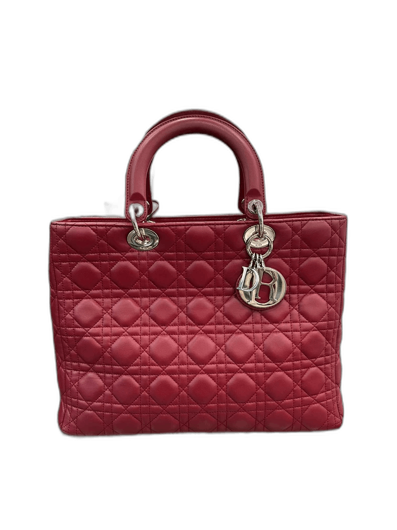 Dior Lady Dior Red Lambskin Handbag 33cm-2506 Size ONE SIZE - 1 Thumbnail