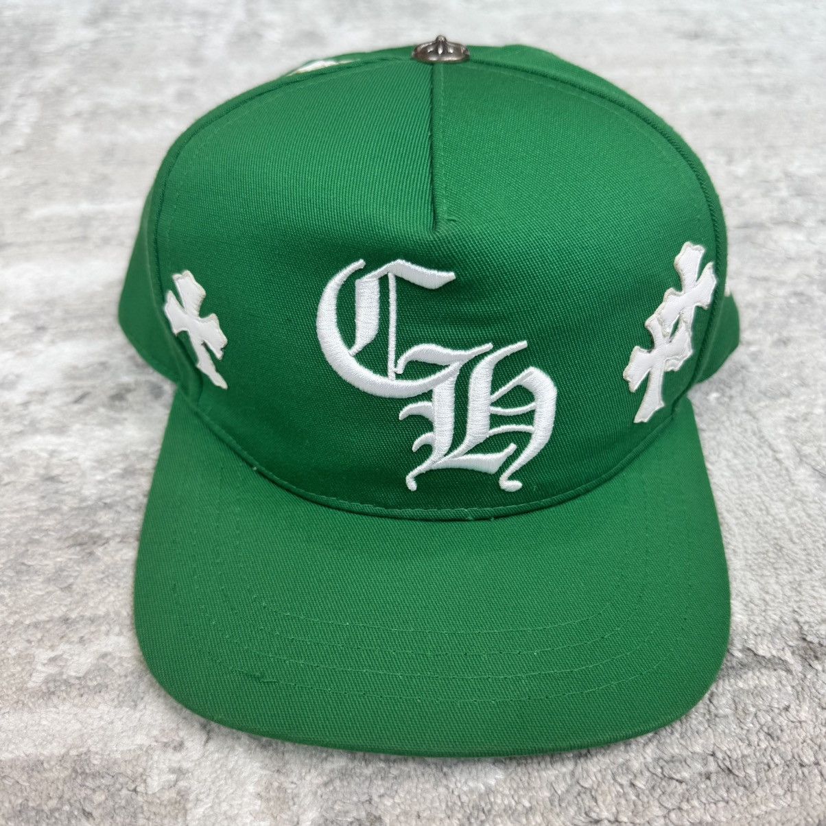 Chrome Hearts Chrome Hearts Green Cross Patch Baseball Hat | Grailed