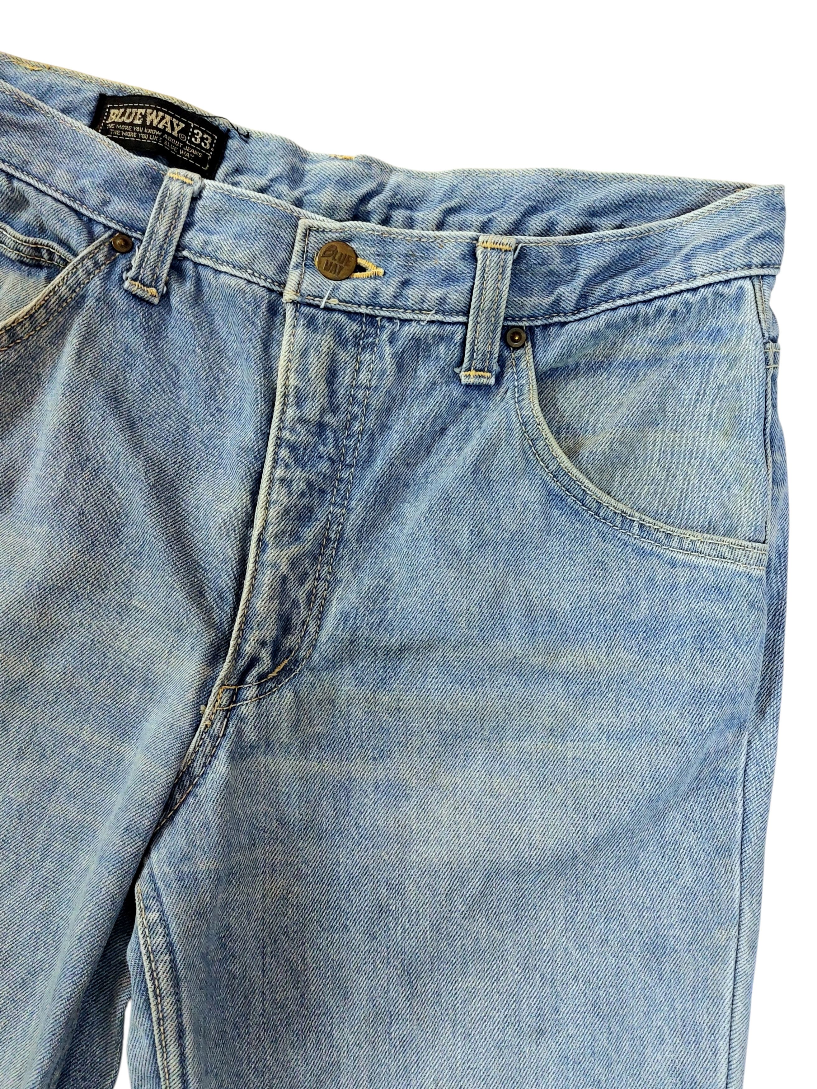 Vintage 🔥Super Flare Blueway Japan Made Classic Denim Size US 30 / EU 46 - 6 Thumbnail