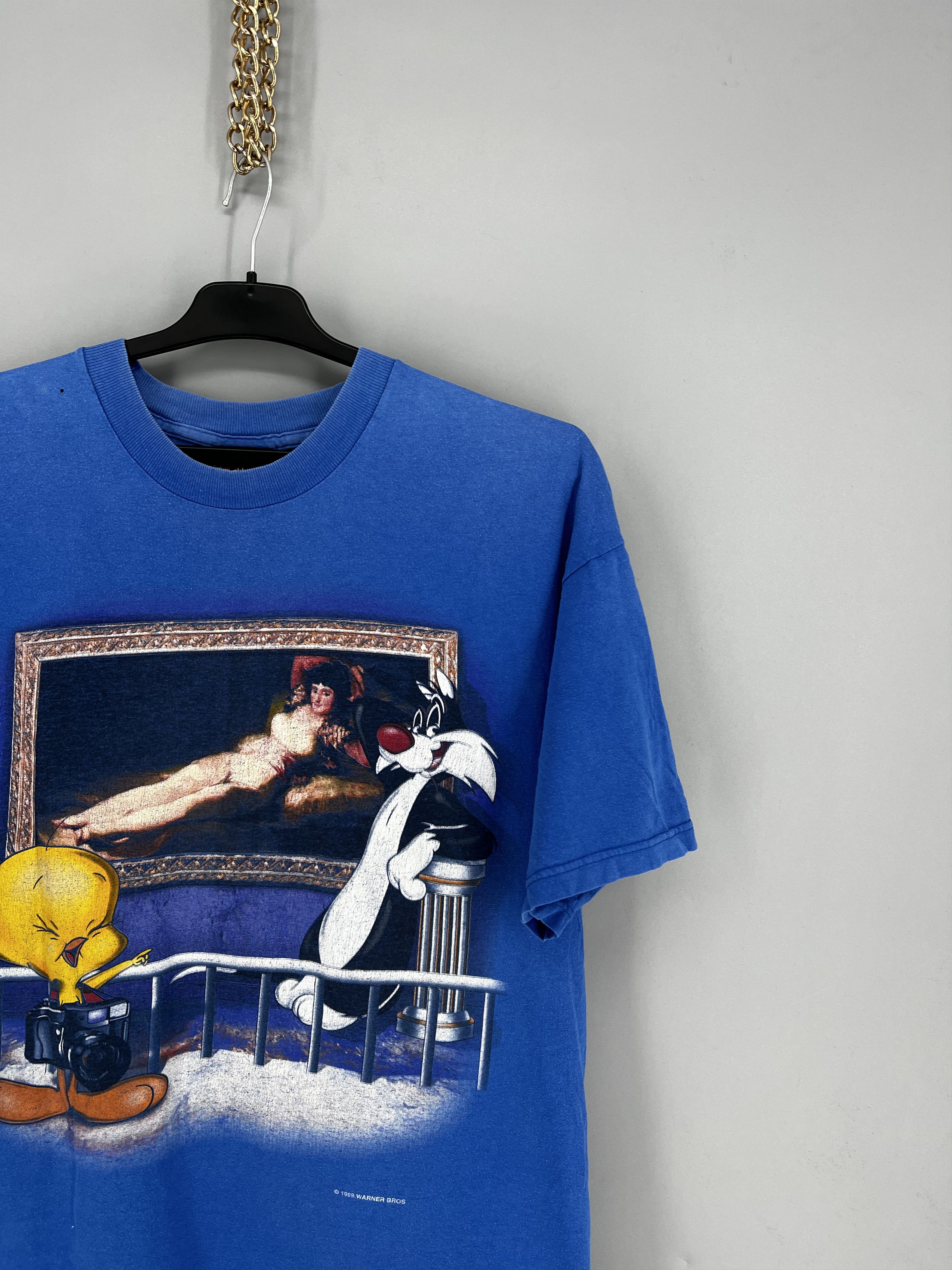 Vintage Vintage 1999 Looney Tunes Sylvester & Tweety La Maja Desnuda Size US L / EU 52-54 / 3 - 5 Thumbnail