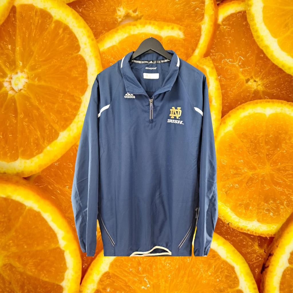 Adidas Blue Notre Dame Adidas Climate Proof Windbreaker Size XL Size US XL / EU 56 / 4 - 1 Thumbnail