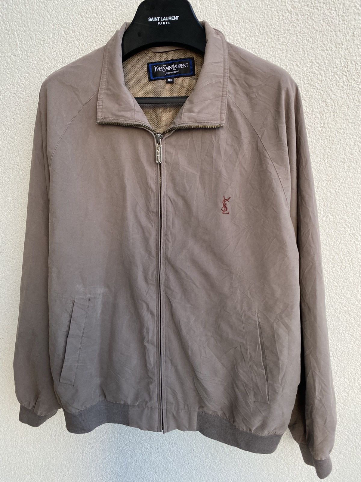 Yves Saint Laurent Beige YSL Jacket Super soft YSL Bomber Size US M / EU 48-50 / 2 - 2 Thumbnail