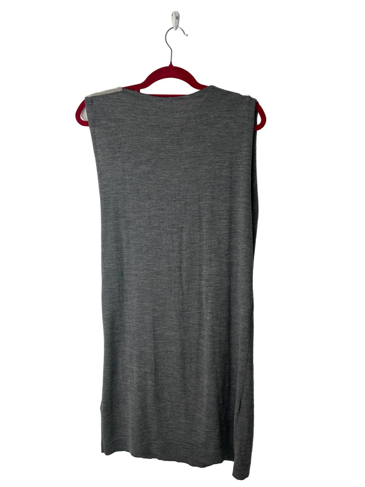 Balmain Balmain Grey Wool Chainmail Strap Dress Size S / US 4 / IT 40 - 6 Thumbnail