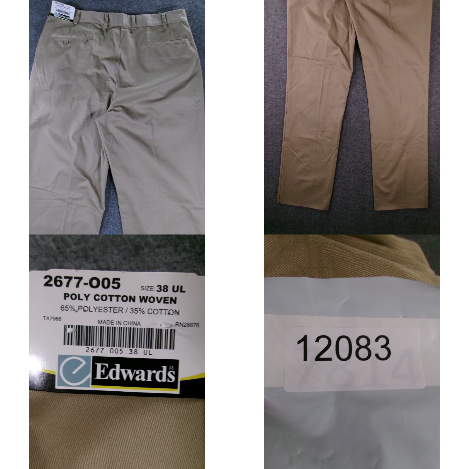 Vintage Edwards Pants Men 38 Beige Dress Pants Office Pleated Wrinkle Free Classic Straight 38in Inseam New Size US 38 / EU 54 - 9 Thumbnail