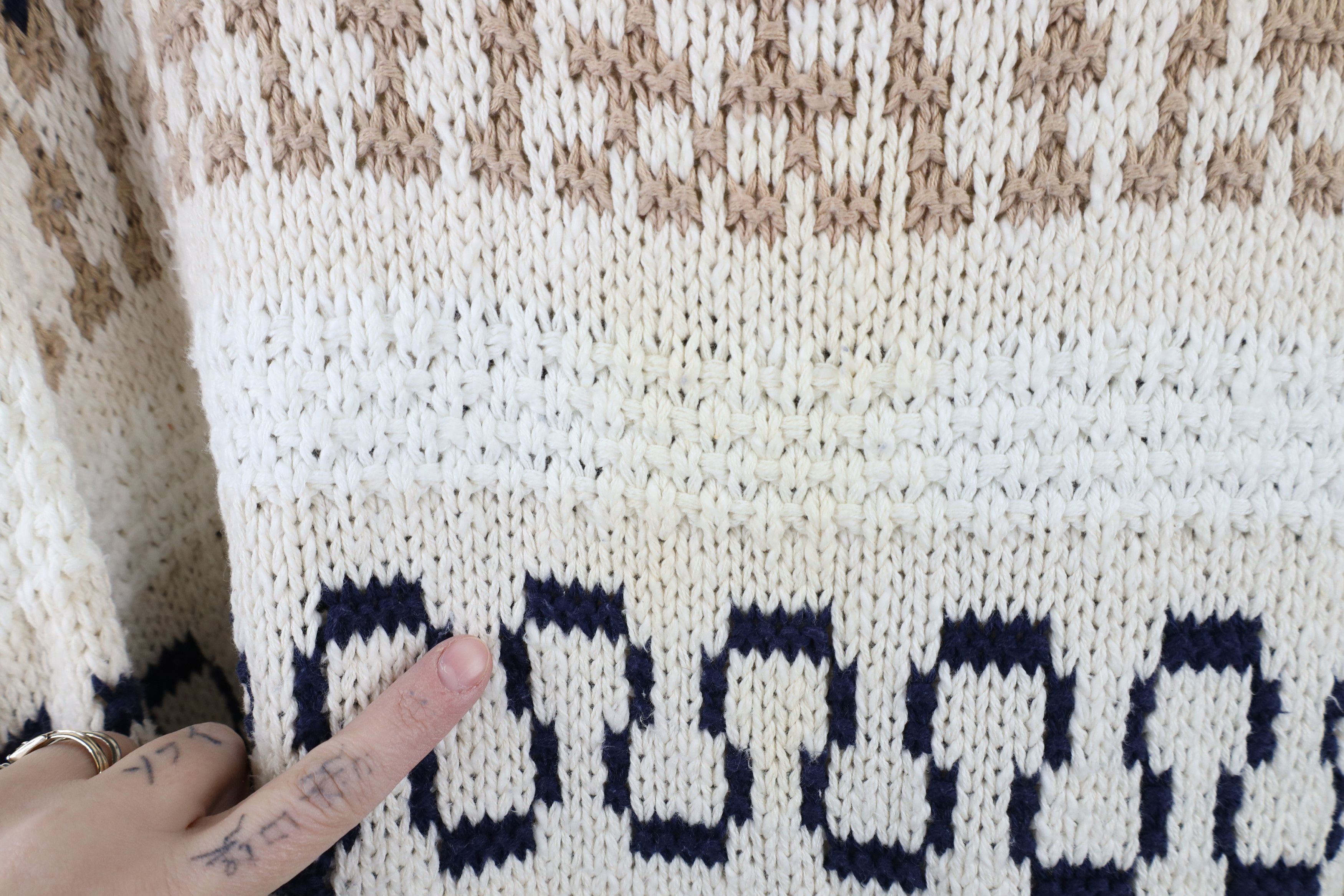 Vintage Vintage 90s Streetwear Cotton Fair Isle Knit Sweater USA Size US XL / EU 56 / 4 - 4 Thumbnail