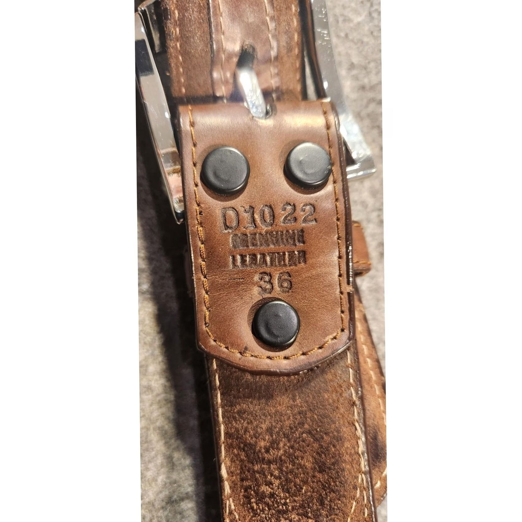 Ariat Ariat Belt Mens 36 Brown Leather Western Buckle D1022 Adjustable Size 36 - 3 Thumbnail