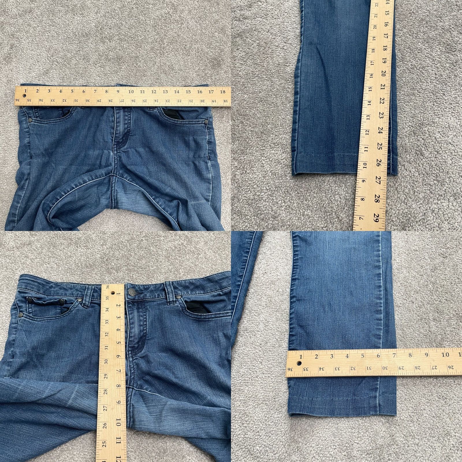 Prana Prana Kara Denim Jeans Womens 10 Blue Medium Wash Mid Rise Straight Cotton JeansSize 10 Regular Womens Boys Girls? Size 32" / US 10 / IT 46 - 8 Thumbnail