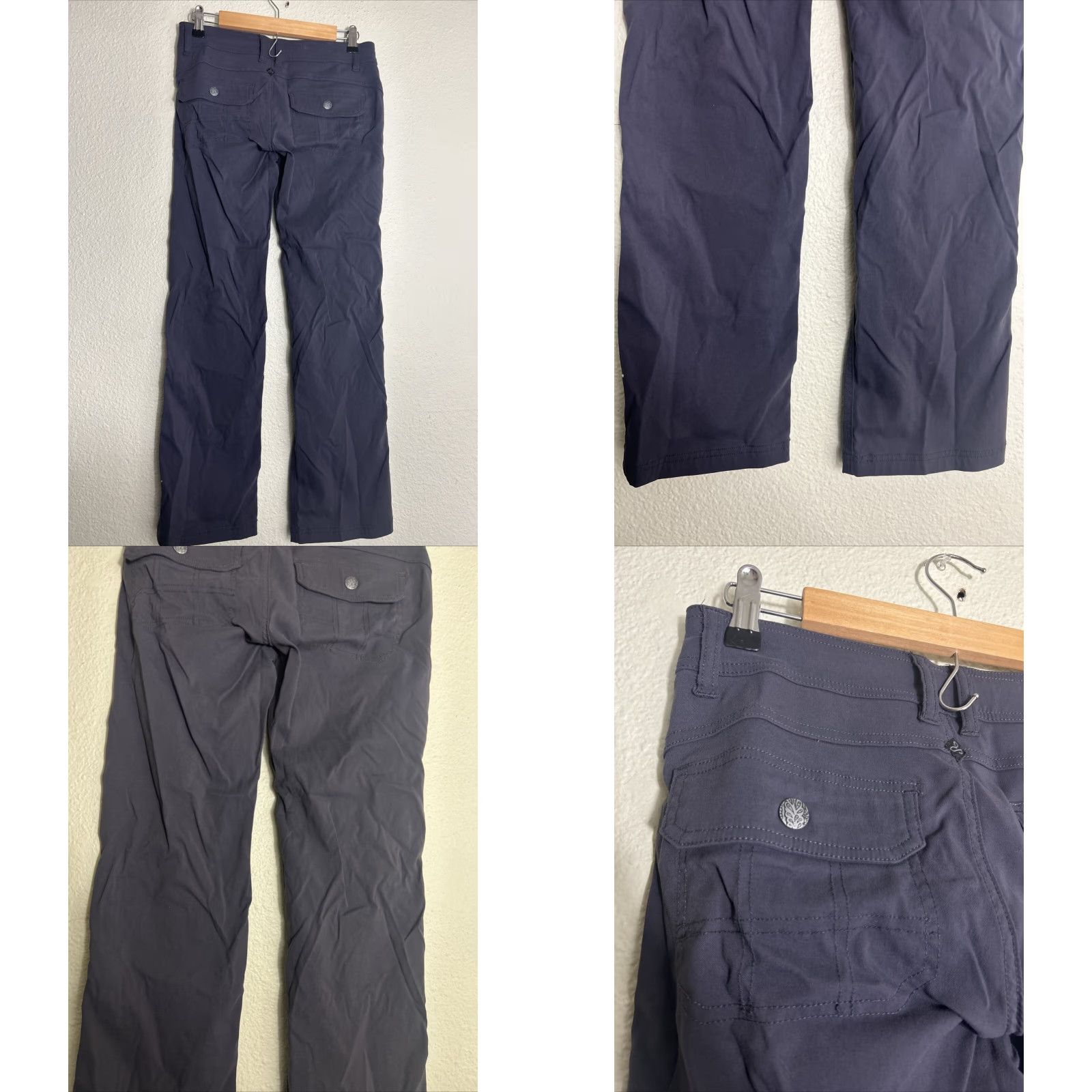 Prana Prana Halle Pants Women 2 Gray Straight Cargo Moisture Wicking Quick Dry Drawstring Flat Front Nylon Size 30" / US 8 / IT 44 - 8 Thumbnail