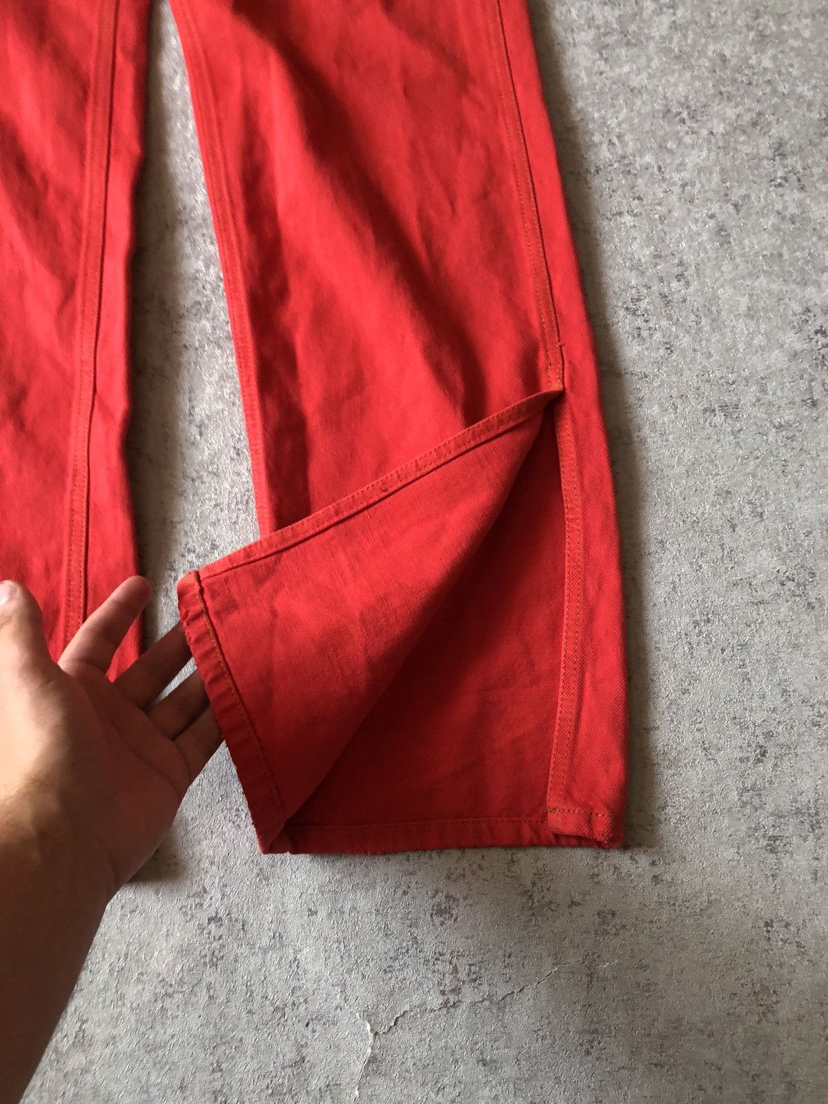 Designer × Ganni NWT GANNI RED DENIM OVERALLS Size 26" / US 2 / IT 38 - 4 Thumbnail