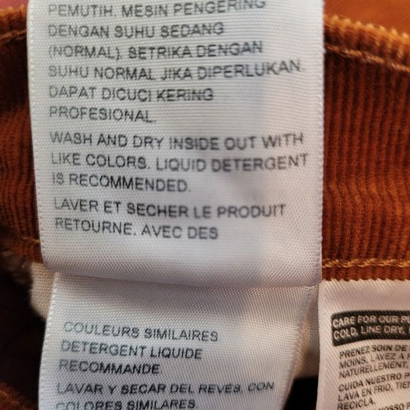 Levi's Levis 724 Straight Corduroy Pants 25" Rust Cotton button Fly Size 25" / US 0 / IT 36 - 8 Thumbnail