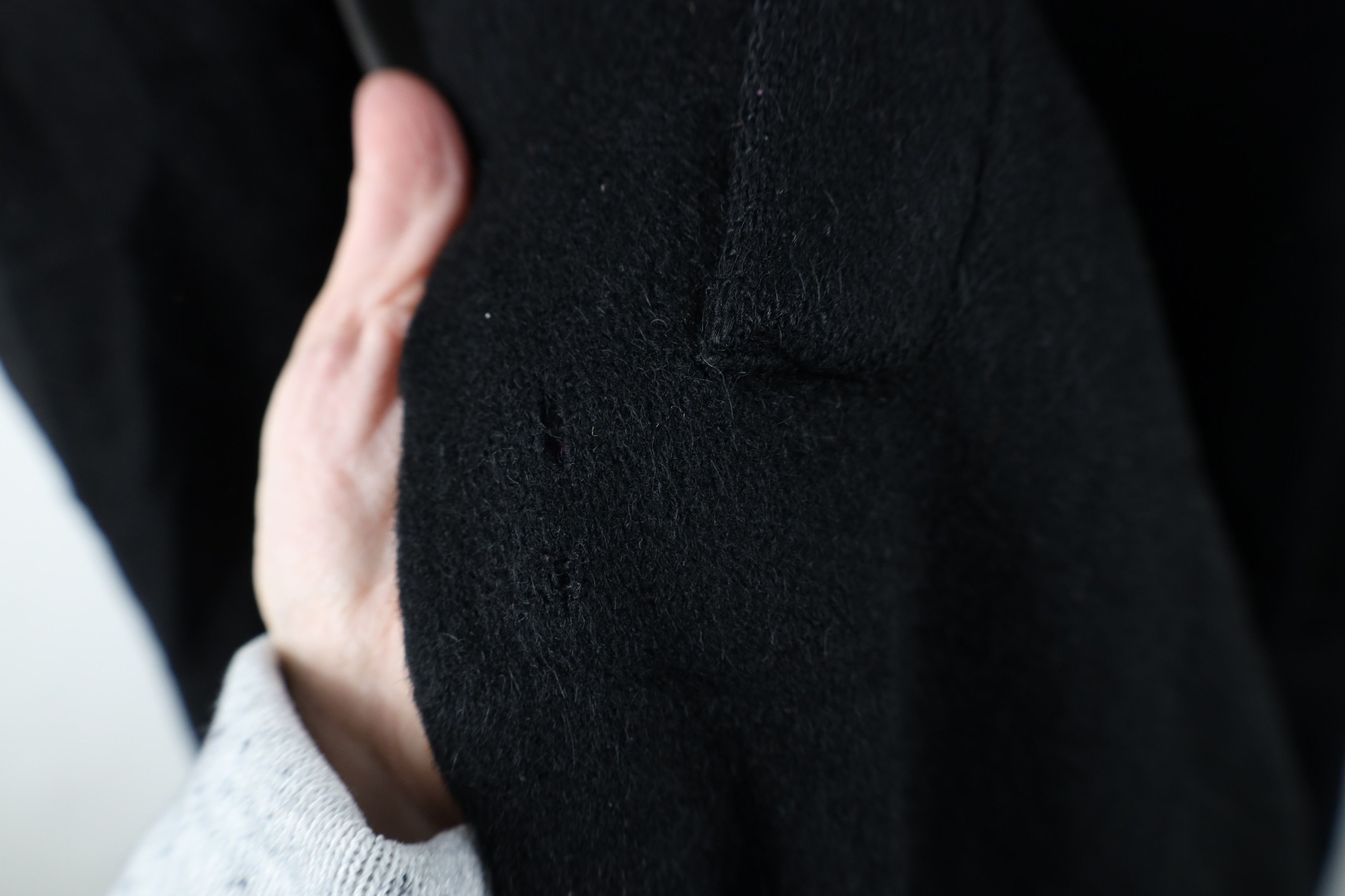 Vintage Vintage 40s 50s Big Button Collared Coat Jacket Black USA Size L / US 10 / IT 46 - 7 Thumbnail