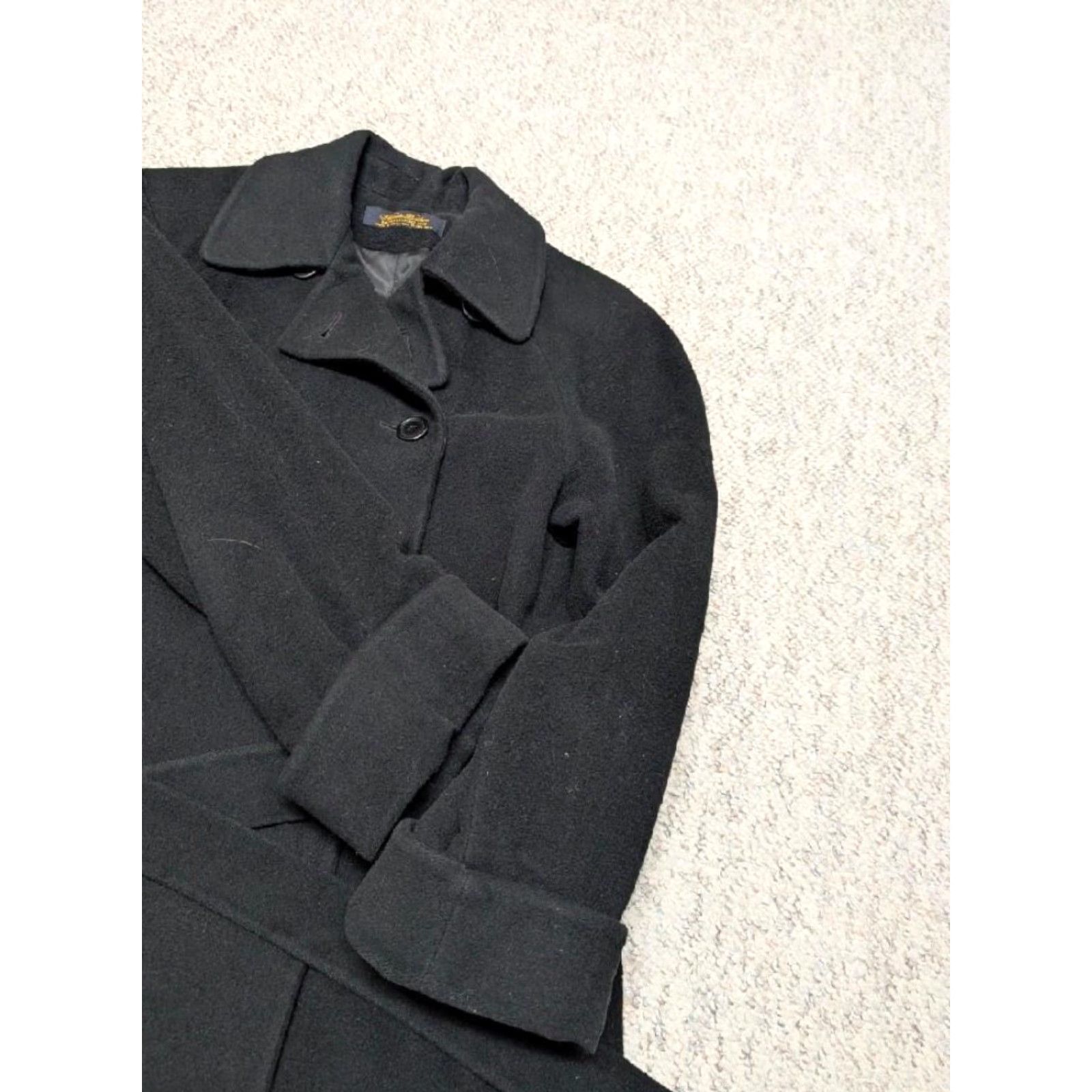 Brooks Brothers VINTAGE Brooks Brothers black Wool Overcoat Belted Double Breasted Women's Small XS? Size S / US 4 / IT 40 - 6 Thumbnail