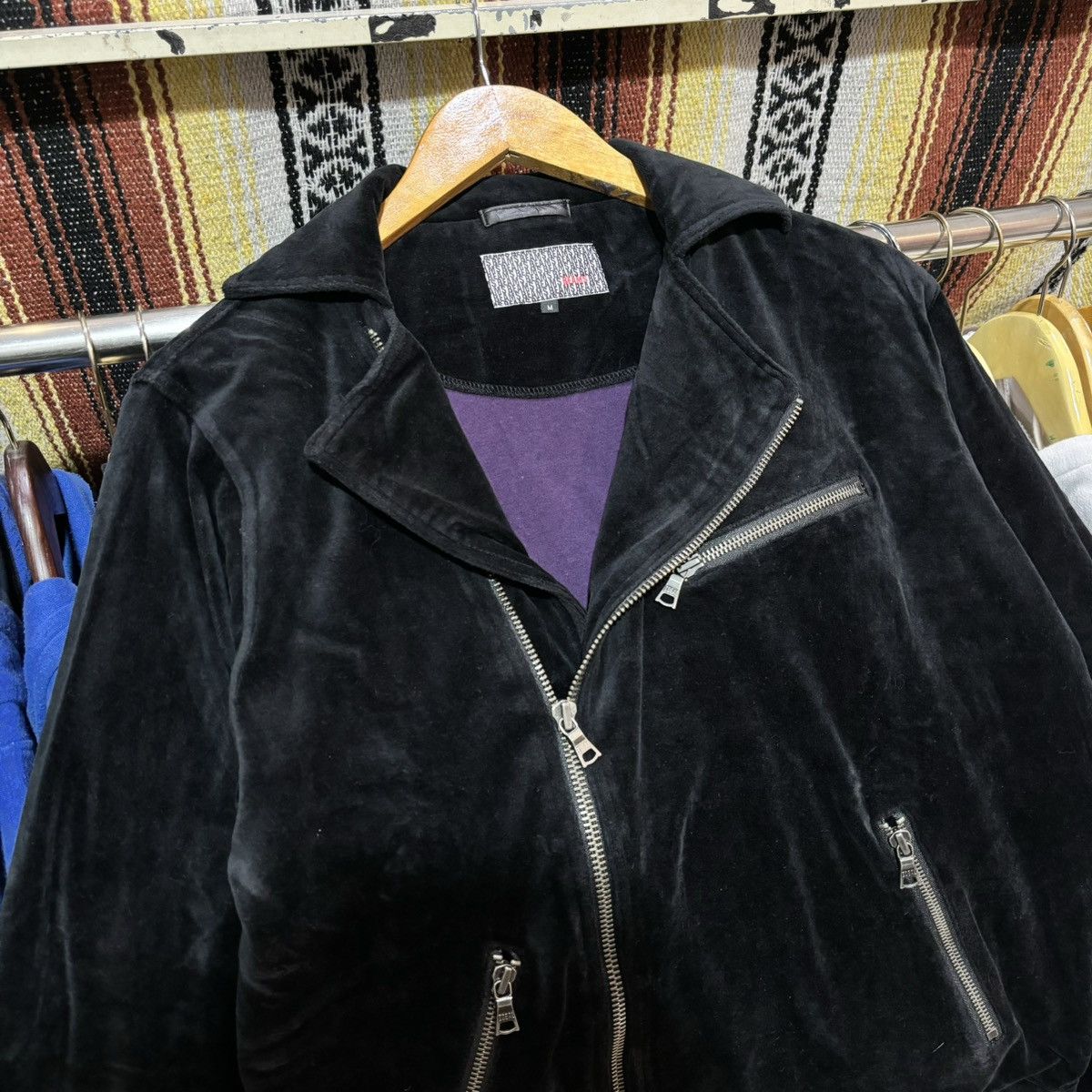 Beams Plus × Beauty Beast × If Six Was Nine Beams zip-up velvet biker jacket Size US M / EU 48-50 / 2 - 2 Thumbnail