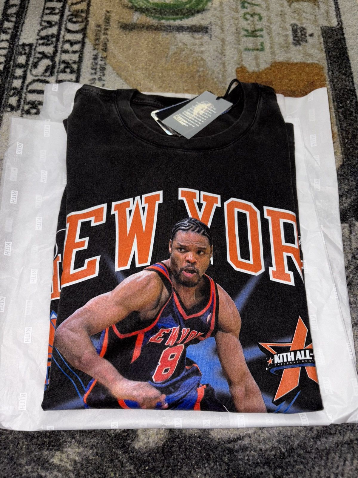 Kith Kith New York Knicks Jalen Brunson Vintage Tee Black Large 