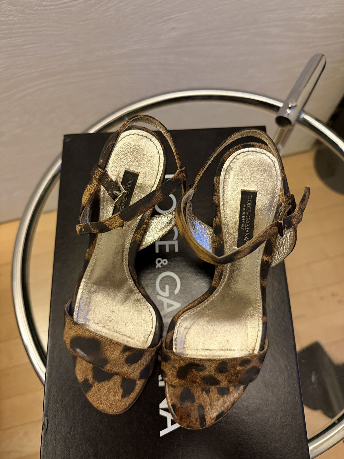 Dolce & Gabbana Dolce & Gabbana Leopard patent leather sandal Size US 5 / IT 35 - 4 Thumbnail