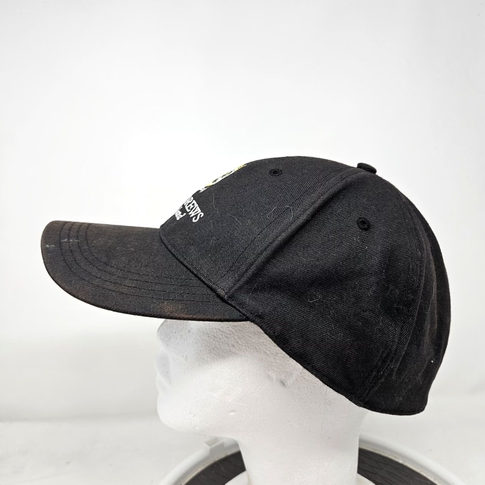 Vintage St Andrews of Scotland Hat Cap Fitted Mens Large Embroidered Golf Crest L XL Black Cotton Spandex Twill Baseball Cap Crown Mens Size ONE SIZE - 5 Thumbnail
