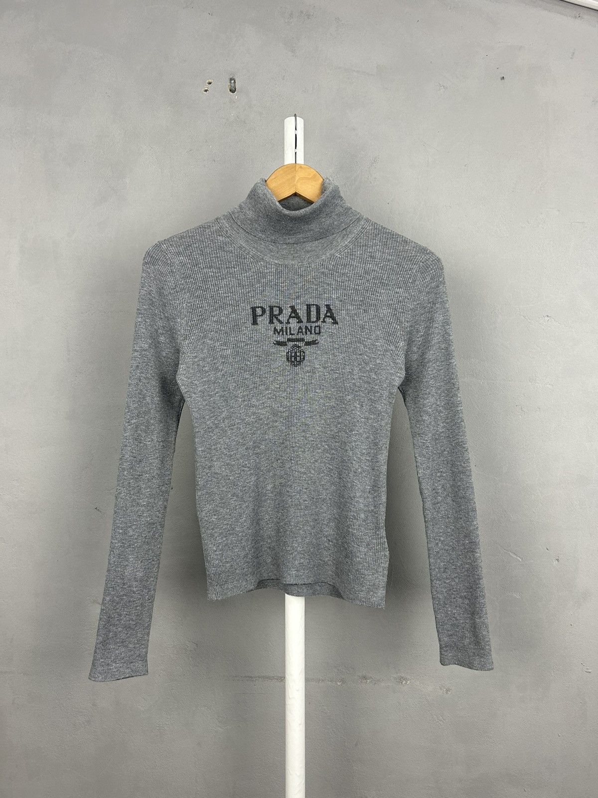 Prada Prada Milano Big Logo Turtleneck Sweater Size XS / US 0-2 / IT 36-38 - 2 Thumbnail