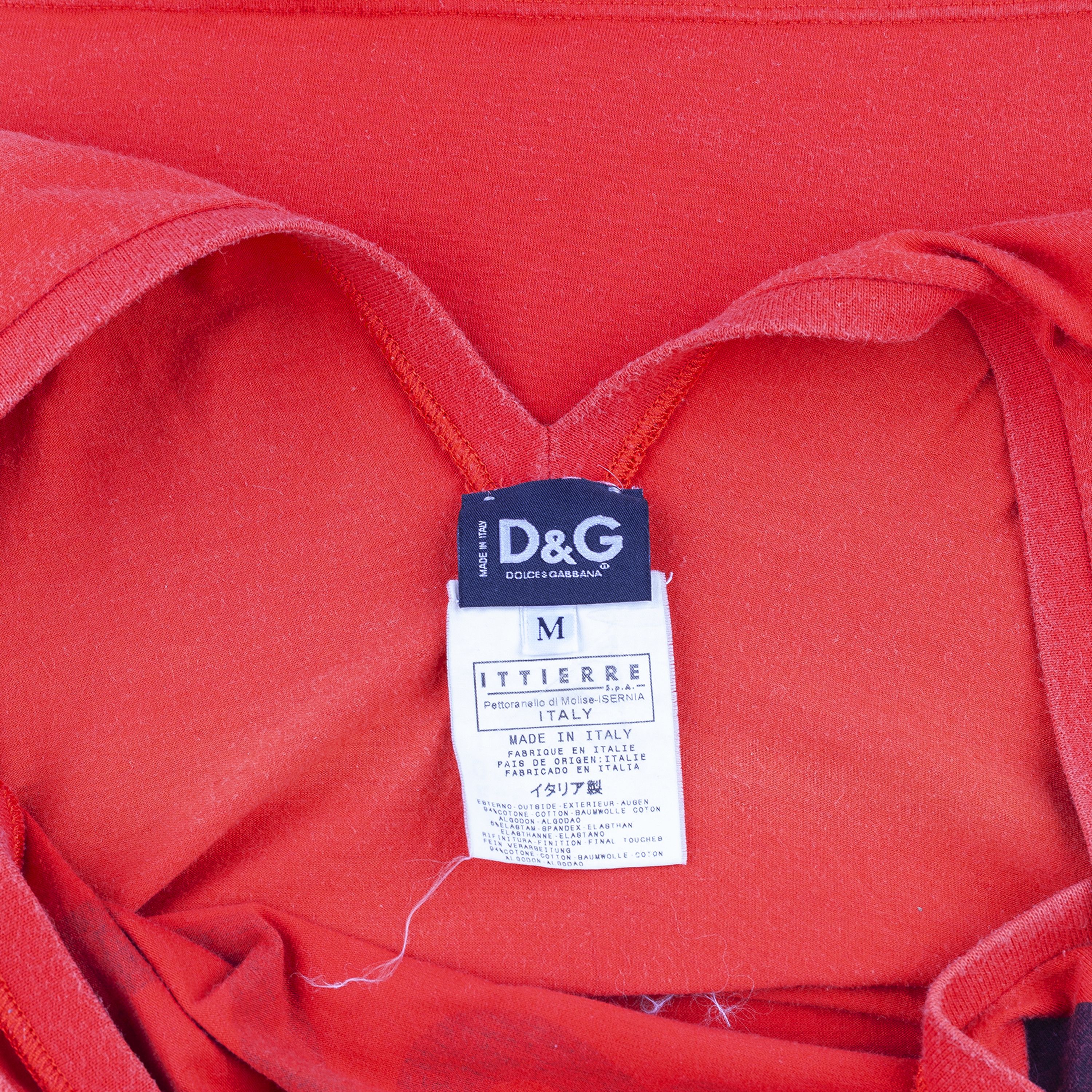 Dolce & Gabbana Dolce & Gabbana Vintage Red Tank V Neck Top (M) Size M / US 6-8 / IT 42-44 - 5 Thumbnail