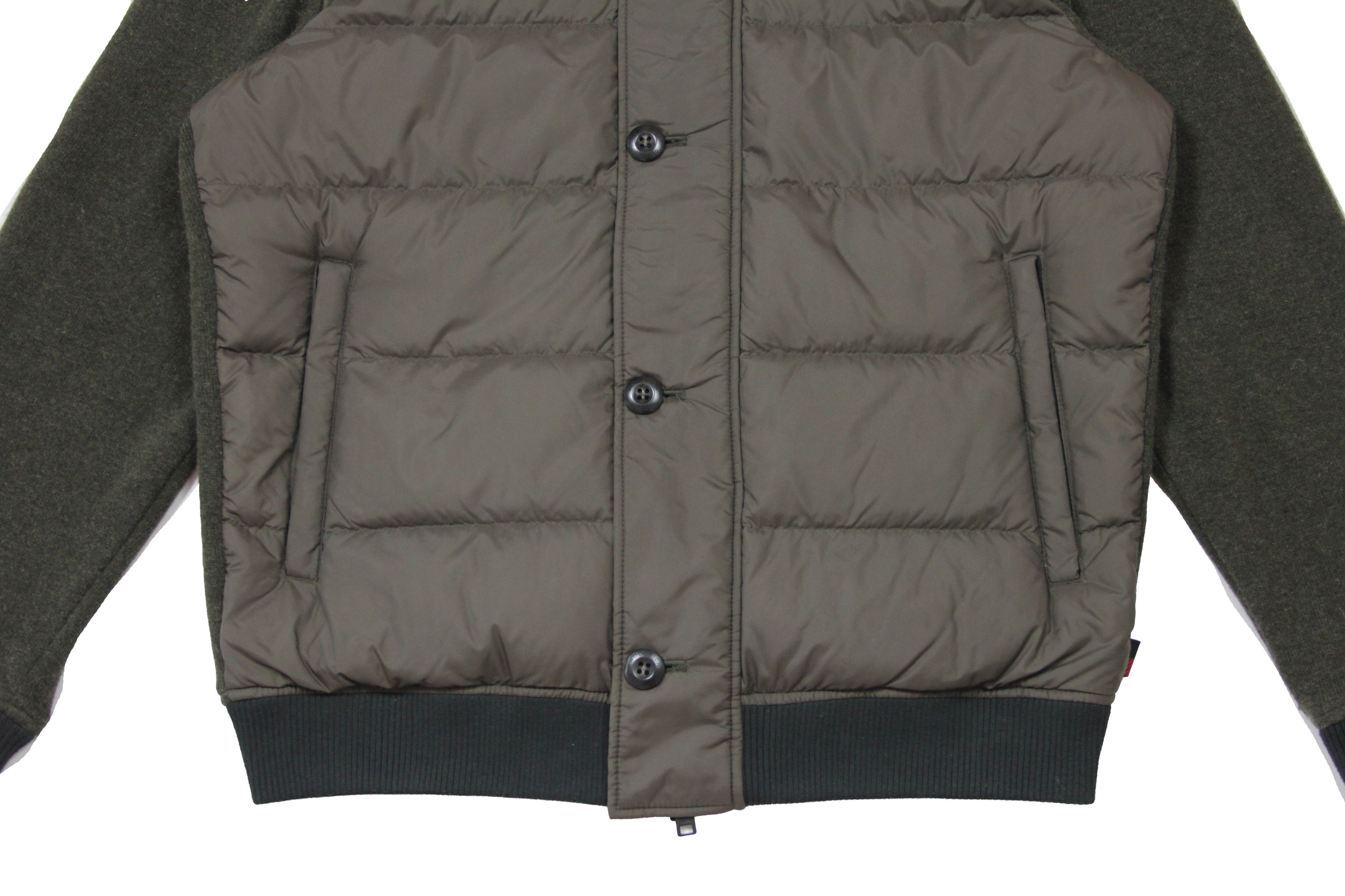 Woolrich Woolen Mills Logoed Hybrid Wool Down Bomber Jacket Size US XL / EU 56 / 4 - 4 Thumbnail