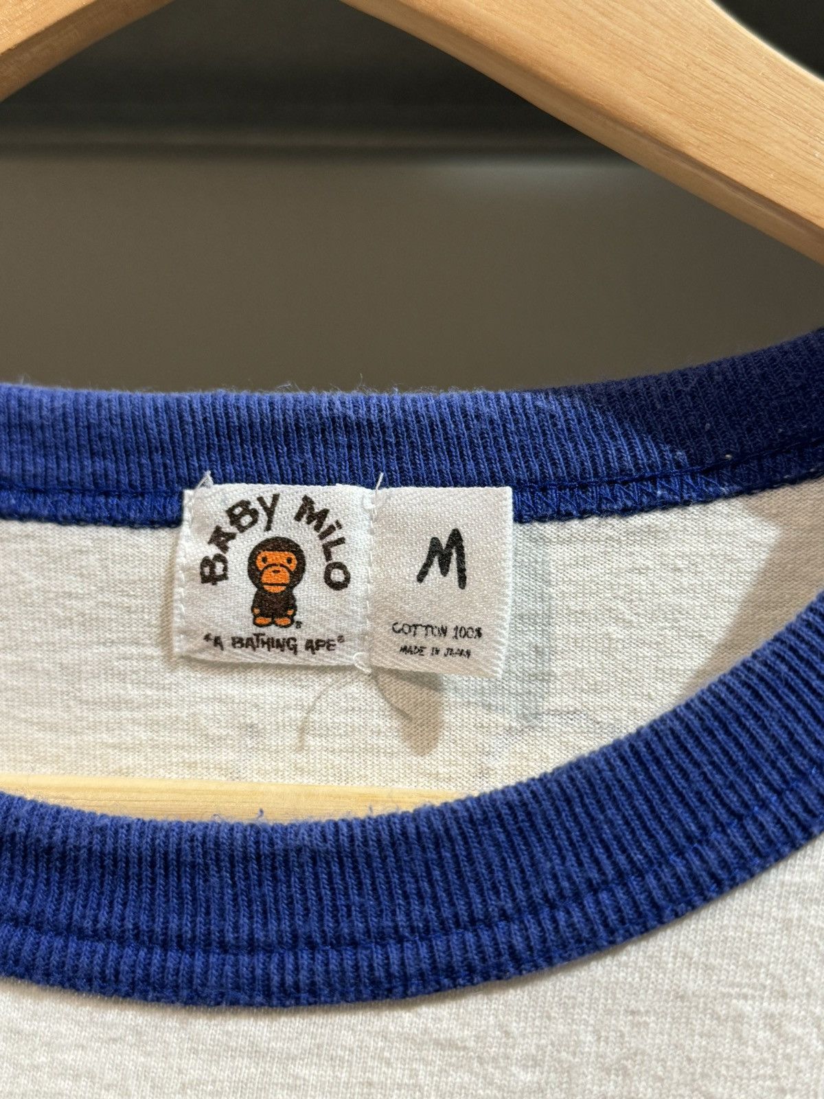 Bape × Kaws Vtg A Bathing Ape BAPE x Kaws Baby Milo Ringer White Tee Size US M / EU 48-50 / 2 - 4 Thumbnail