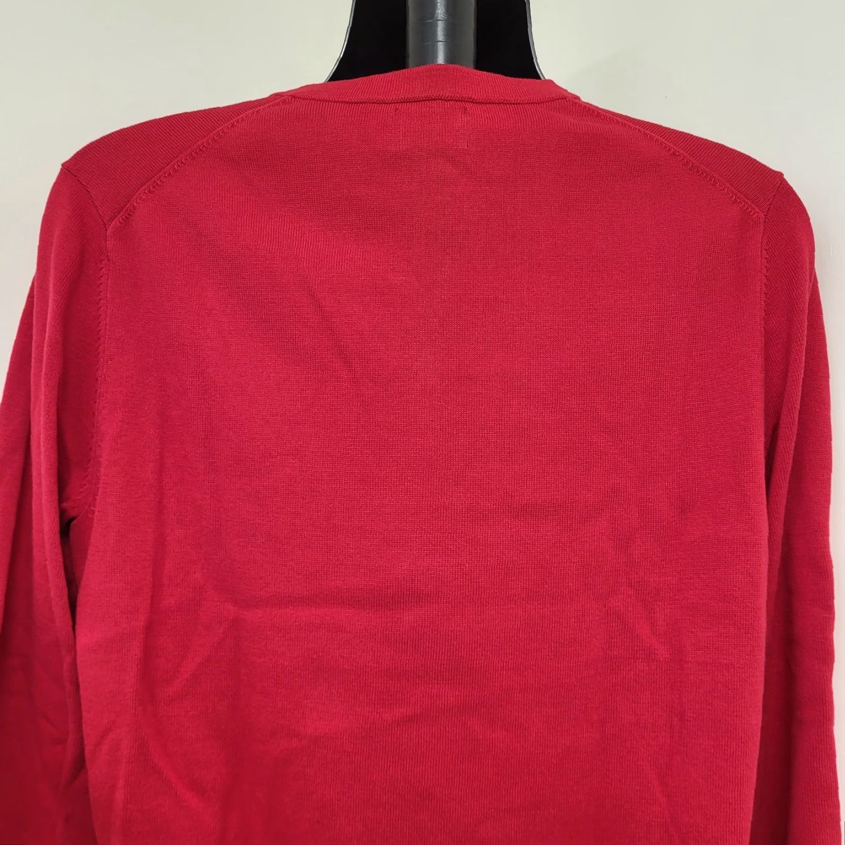 Lands' End Lands' End V-Neck Sweater Men M Red Cotton Knit Pullover Regular Size US M / EU 48-50 / 2 - 5 Thumbnail