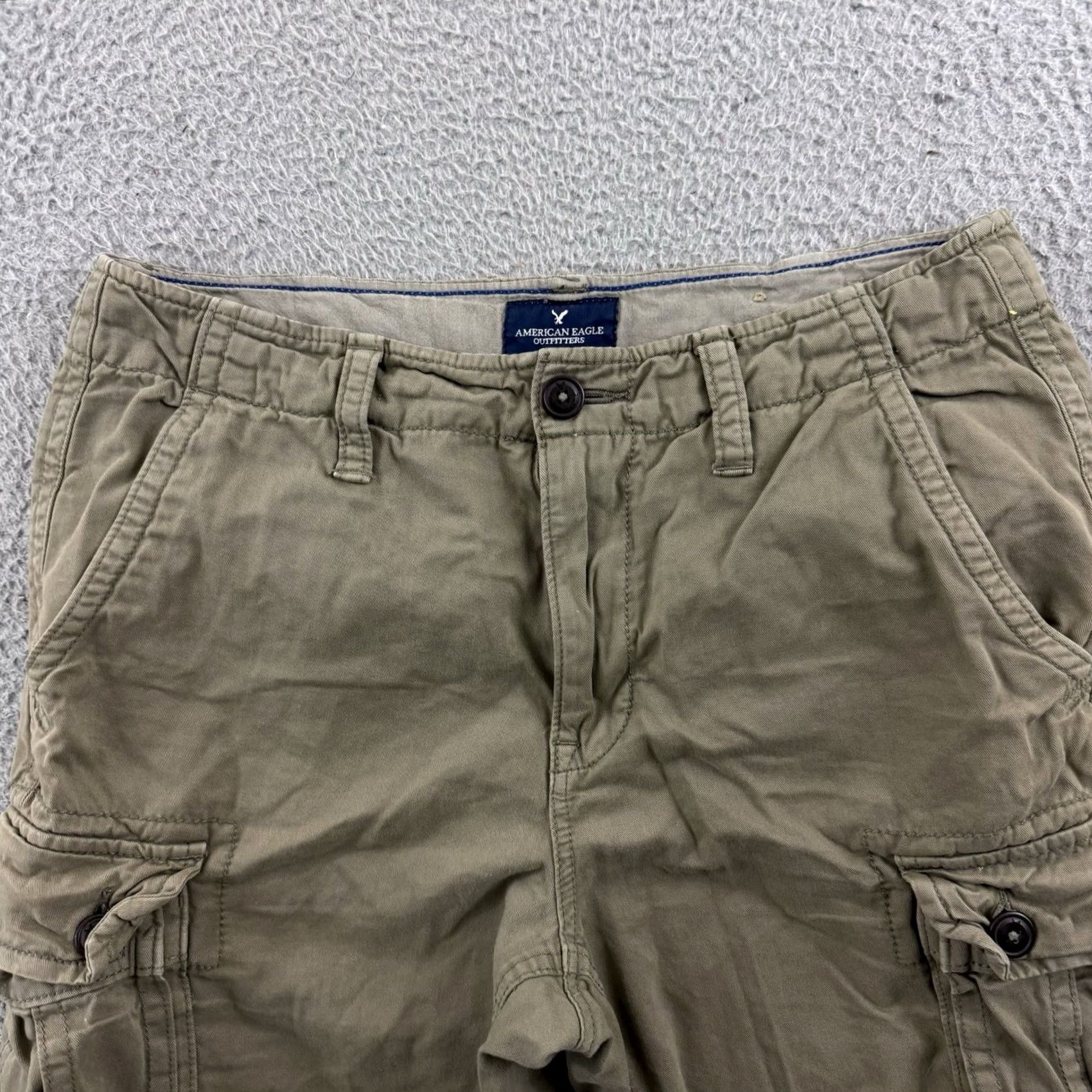 American Eagle Outfitters VINTAGE American Eagle Shorts Mens 32 Brown Cargo Classic Skater Surf 10” Y2K Size US 32 / EU 48 - 4 Thumbnail