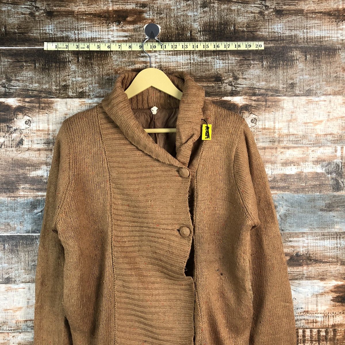 Homespun Knitwear × Japanese Brand M.M.O Brown cardigan vintage Knitwear #A2339 Size US M / EU 48-50 / 2 - 2 Thumbnail