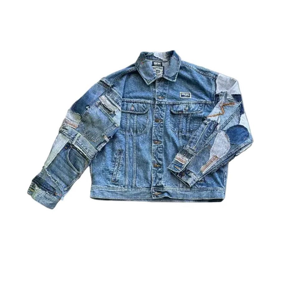 Other NEW Rcnstrct Studio Vintage Patchwork Detail Denim Jacket Size US L / EU 52-54 / 3 - 4 Thumbnail