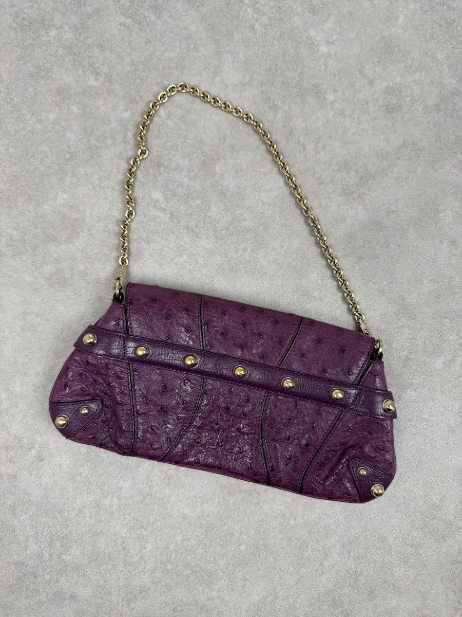 Gucci AW2003 Gucci Purple Ostrich Leather Handle Clutch Bag Size ONE SIZE - 4 Thumbnail