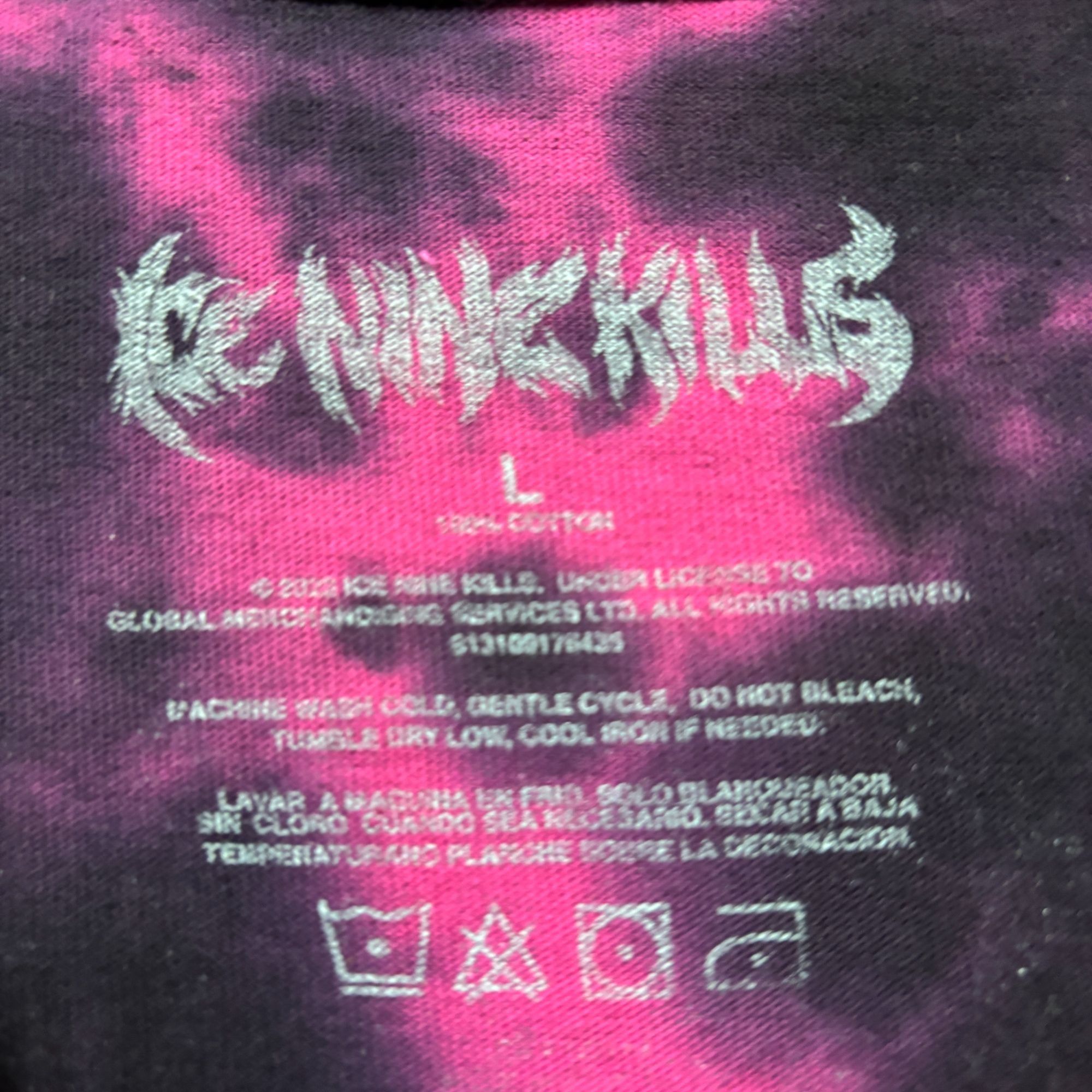 Band Tees Ice Nine Kills Welcome to Horrorwood Band Tie-Dye Tee L Size US L / EU 52-54 / 3 - 4 Thumbnail