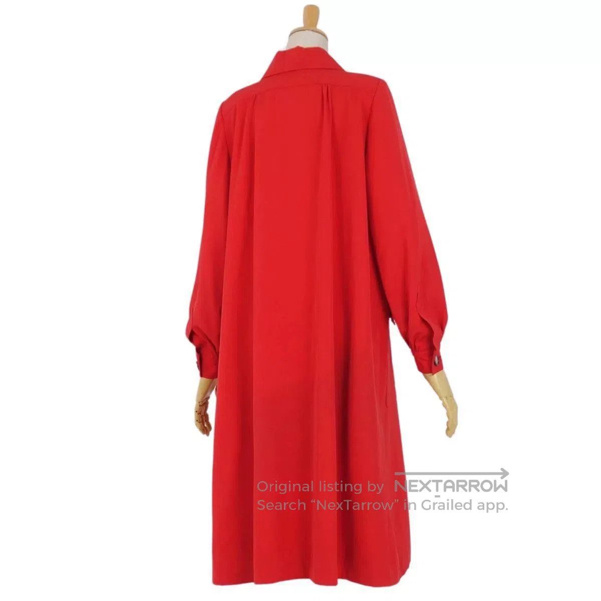 Saint Laurent Paris Yves Saint Laurent Red Long Coat. Size S / US 4 / IT 40 - 5 Thumbnail