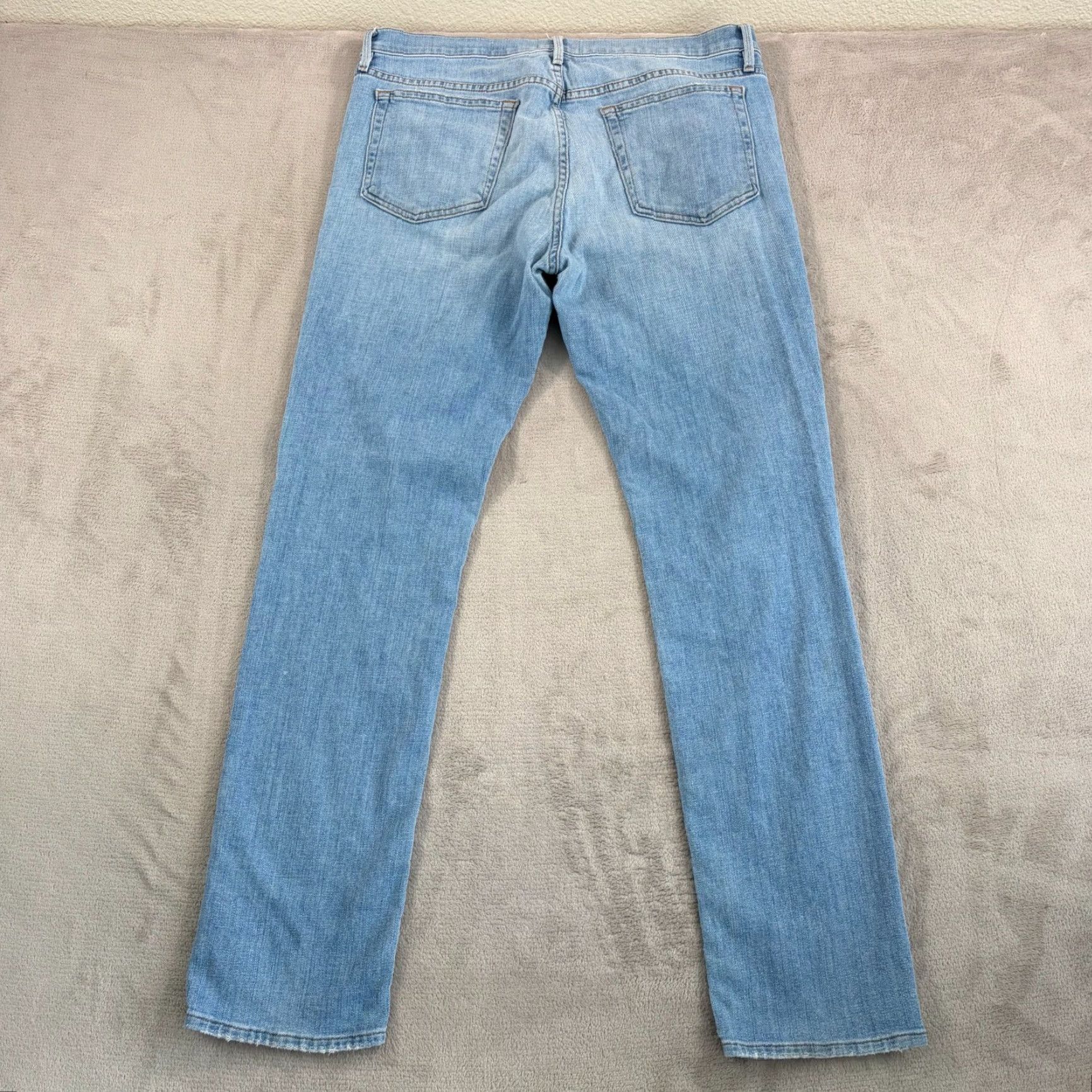 Frame FRAME L'Homme Slim Jeans Finn 36x34 Denim Male 36 Regular Blue 5-Pocket Button Zip Stretch Vintage No N/A Size US 36 / EU 52 - 3 Thumbnail